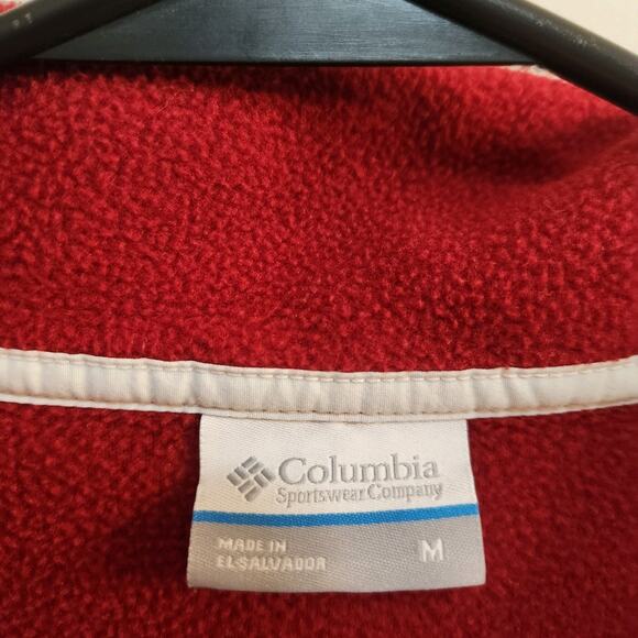 NWOT Columbia Mens Red‎ Fleece Pullover Alabama Crimson Tide Medium - Picture 3 of 4